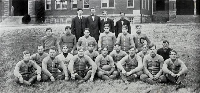 Historical Clemson football team photograph from the 1920s era