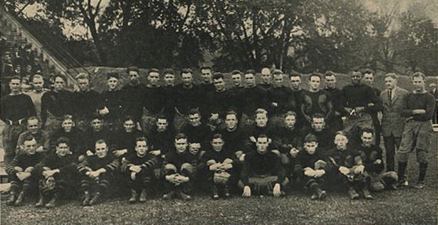 Historical Iowa football team photograph from the classic era