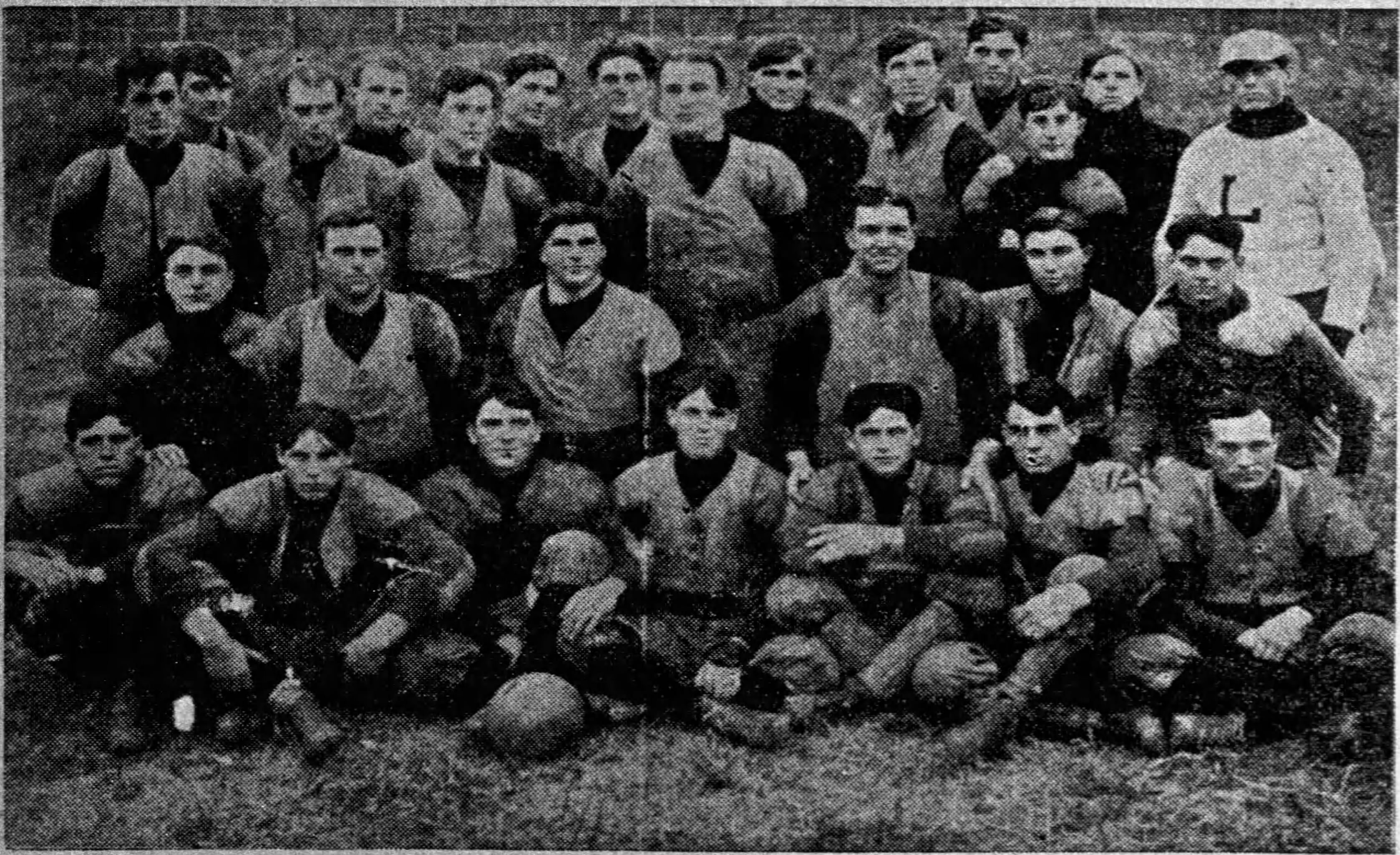 Vintage Iowa football team squad photograph
