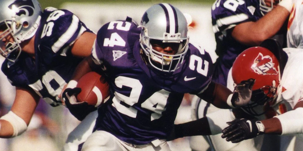 Historical Kansas State football game action from the classic era