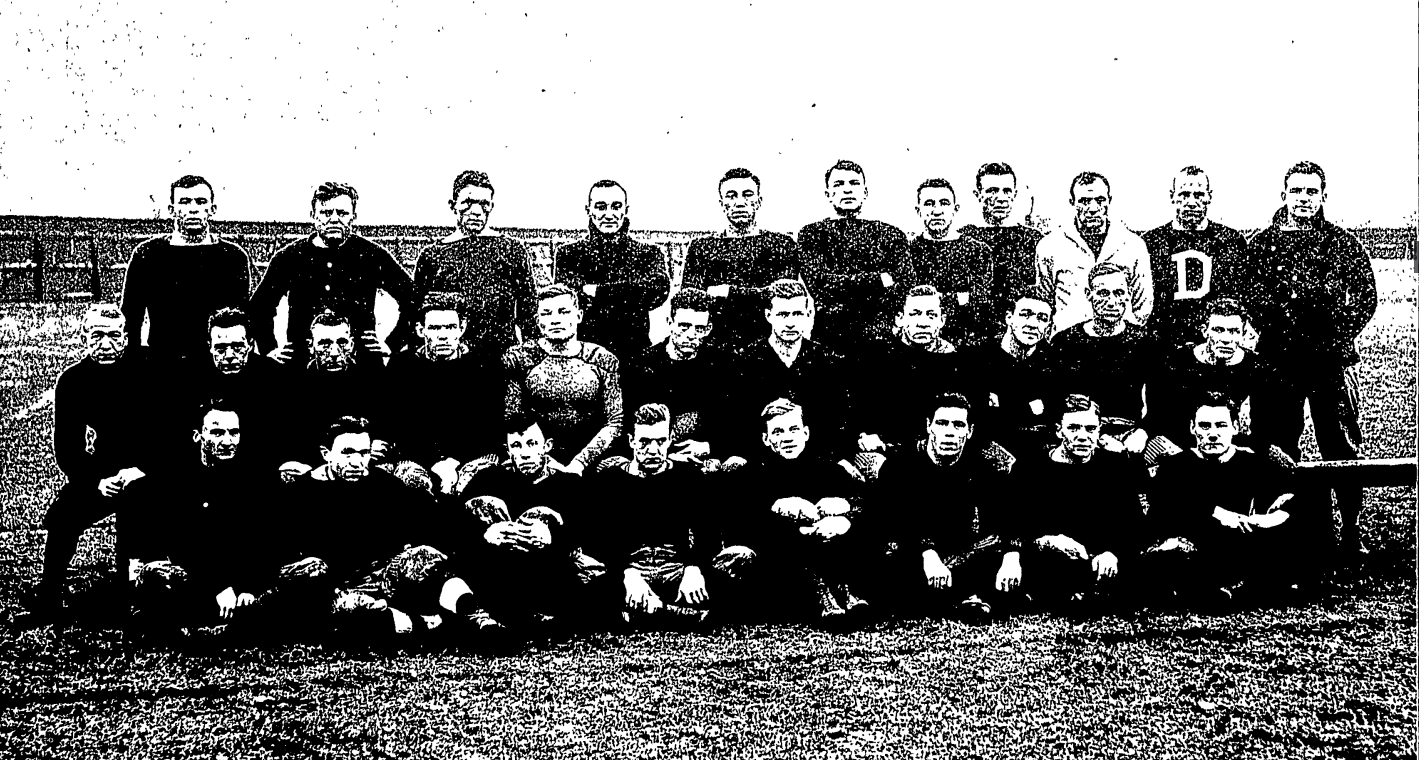 Vintage Notre Dame football team squad photograph