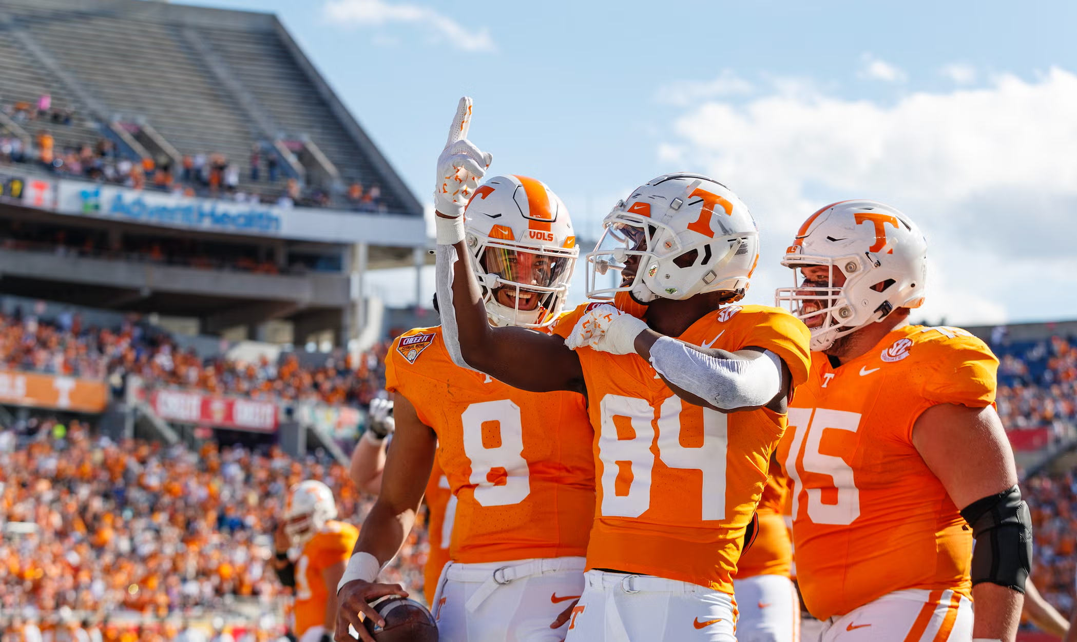 Modern Tennessee Volunteers football team photograph showing the full squad