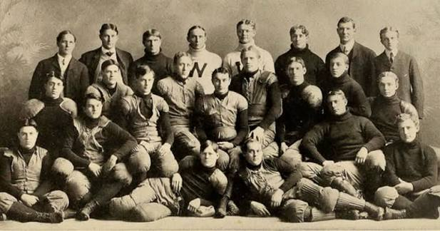 Historical Wisconsin football team photograph from the classic era