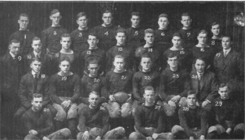 Vintage Wisconsin football team squad photograph